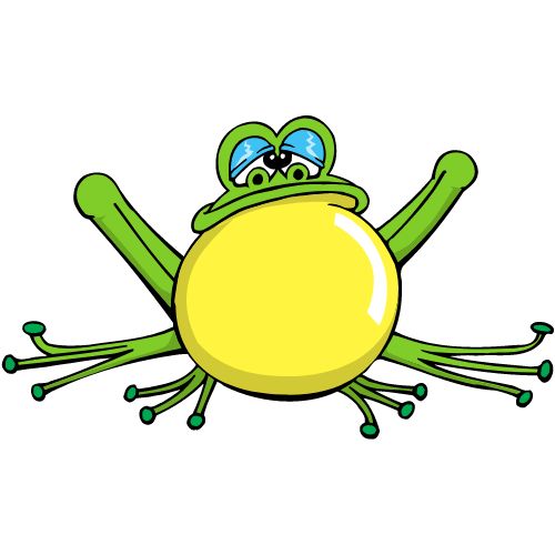 frog with bubble