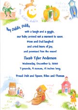 nursery rhyme baby shower invitations